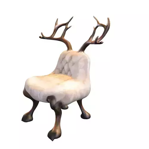 Antler Throne Chair Fantasy Low-poly 3D model