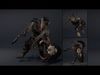 Night Brutal Warrior Low-poly 3D model_2