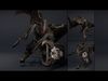 Night Brutal Warrior Low-poly 3D model_6