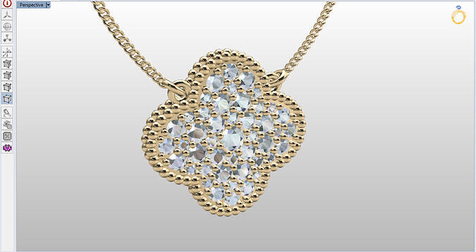 paved Alhambra  pendant 3D print model