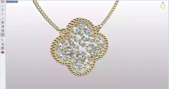 paved Alhambra  pendant 3D print model