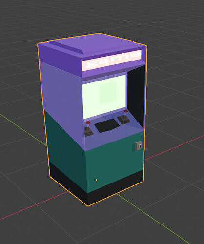 Low Poly Arcade Machine  Game Ready 3D Model GLB 2972 Tris 5337  Low-poly 3D model
