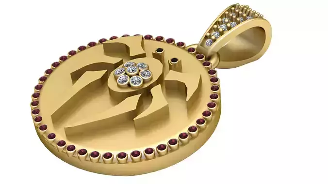 Geometric Gold Pendant