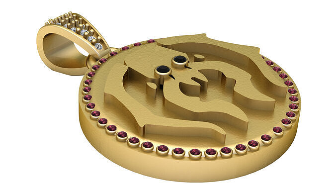 Lion Face Pendant 3D print model