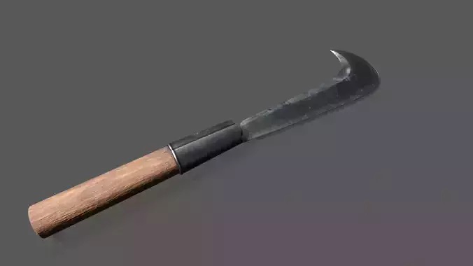 woodcutter knife Low-poly 3D model