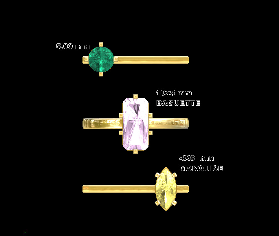 3-in-1 Ring Stack 3D print model_1