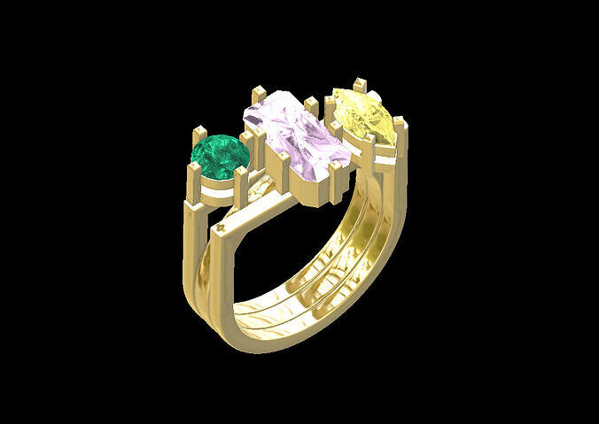 3-in-1 Ring Stack 3D print model