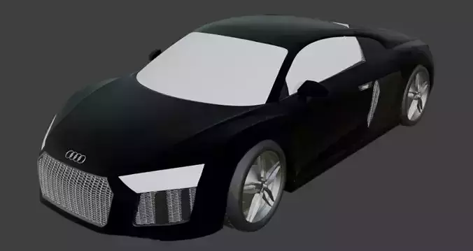 HD Audi V8 Car Model 3D
