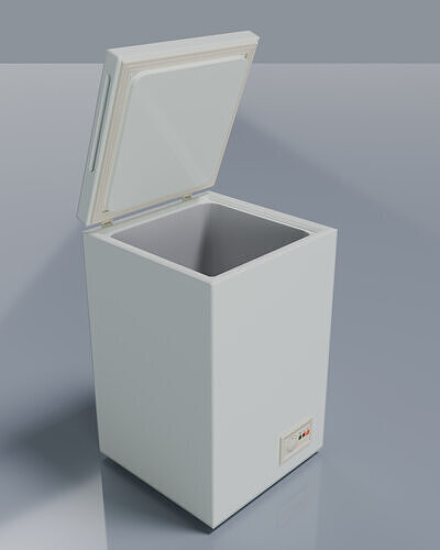 Clean Realistic Freezer Low-poly 3D model