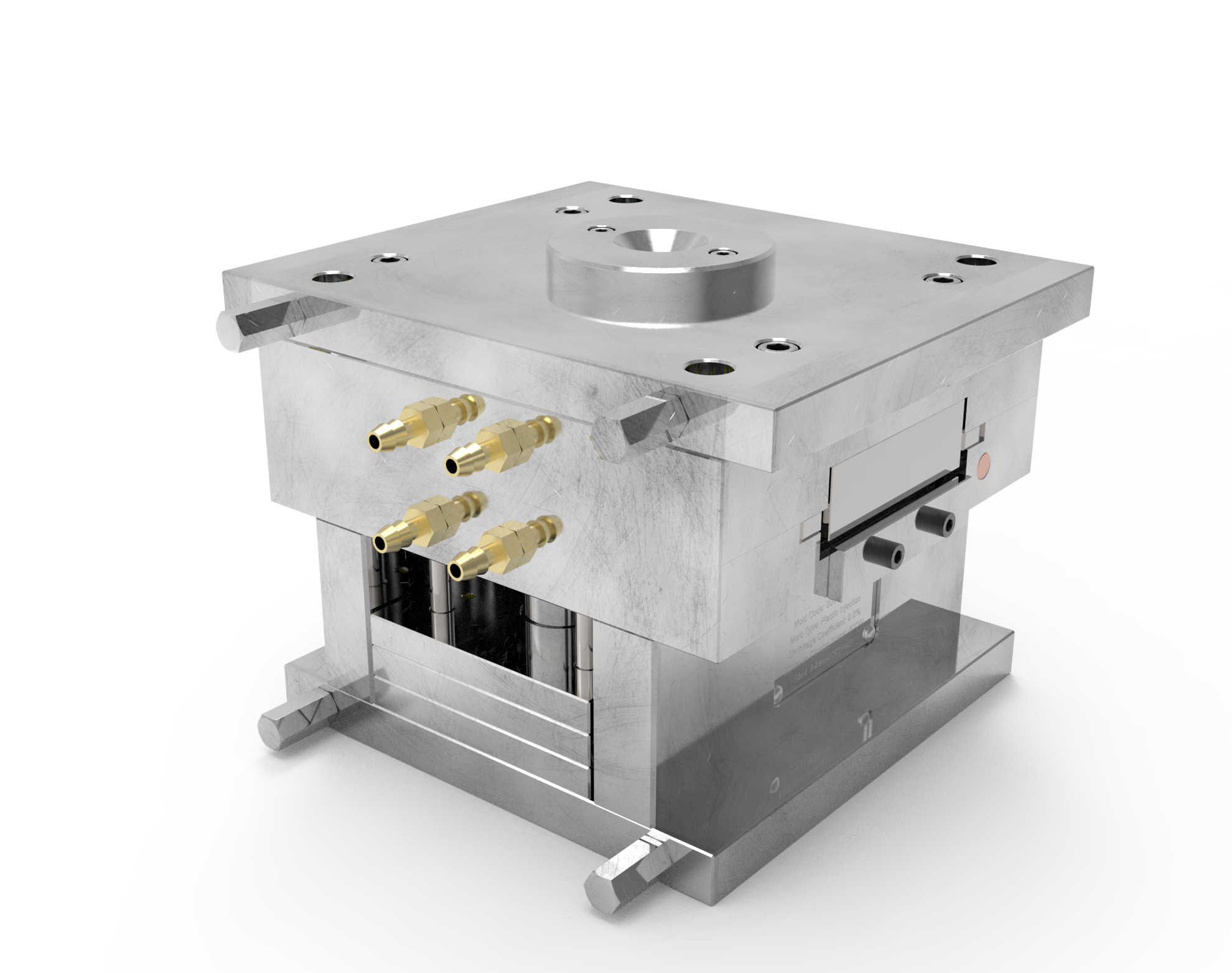3-Way Adaptor Plastic Injection Mold - RFM 3D model_1