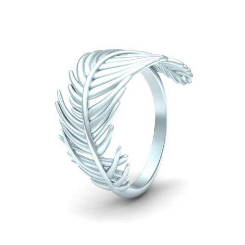 Jewelry Feather ring 3D print model