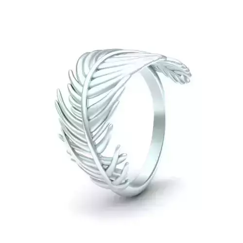 Jewelry Feather ring 3D print model