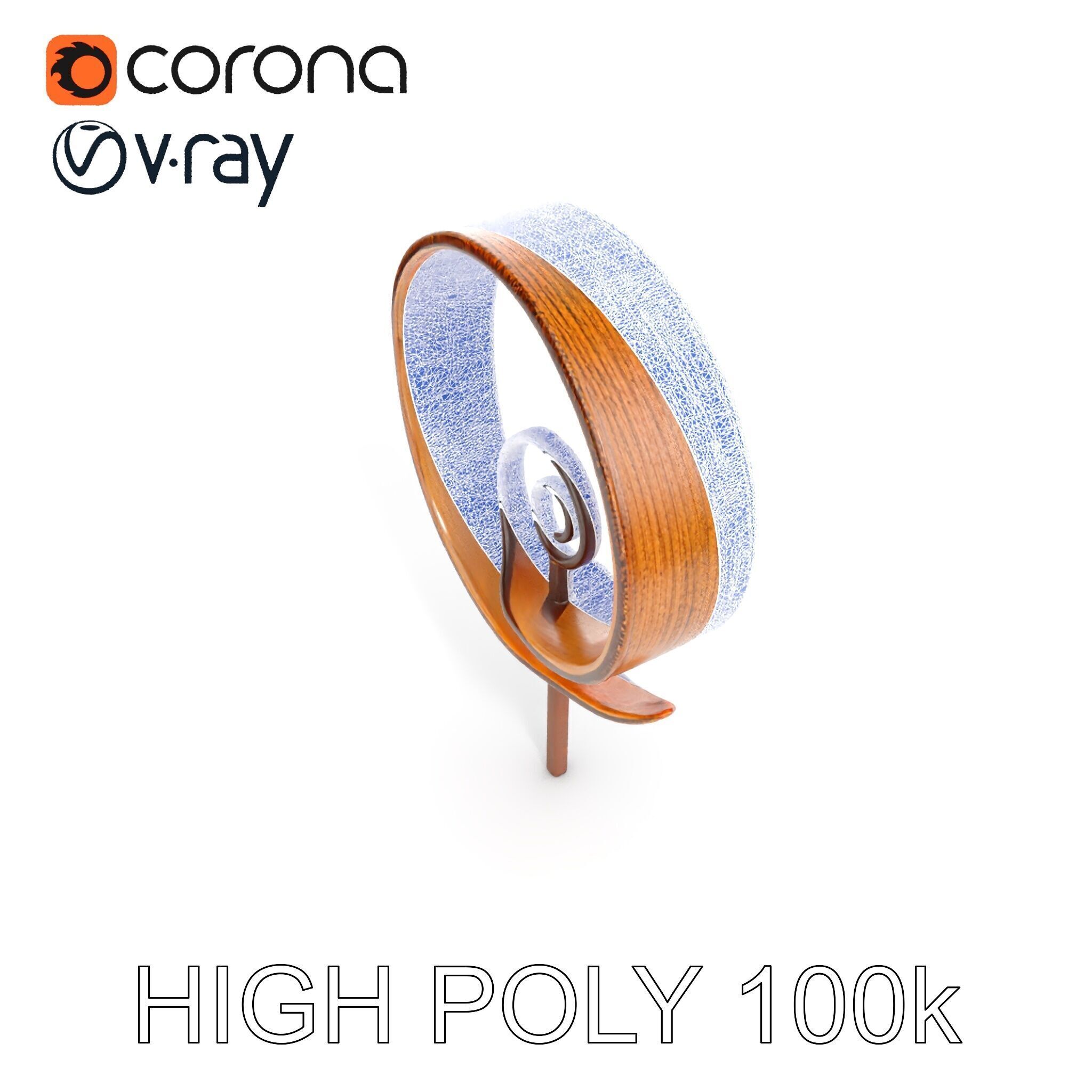 Spiral Sculpture Model Pack for Artistic Interiors Low-poly 3D model_31