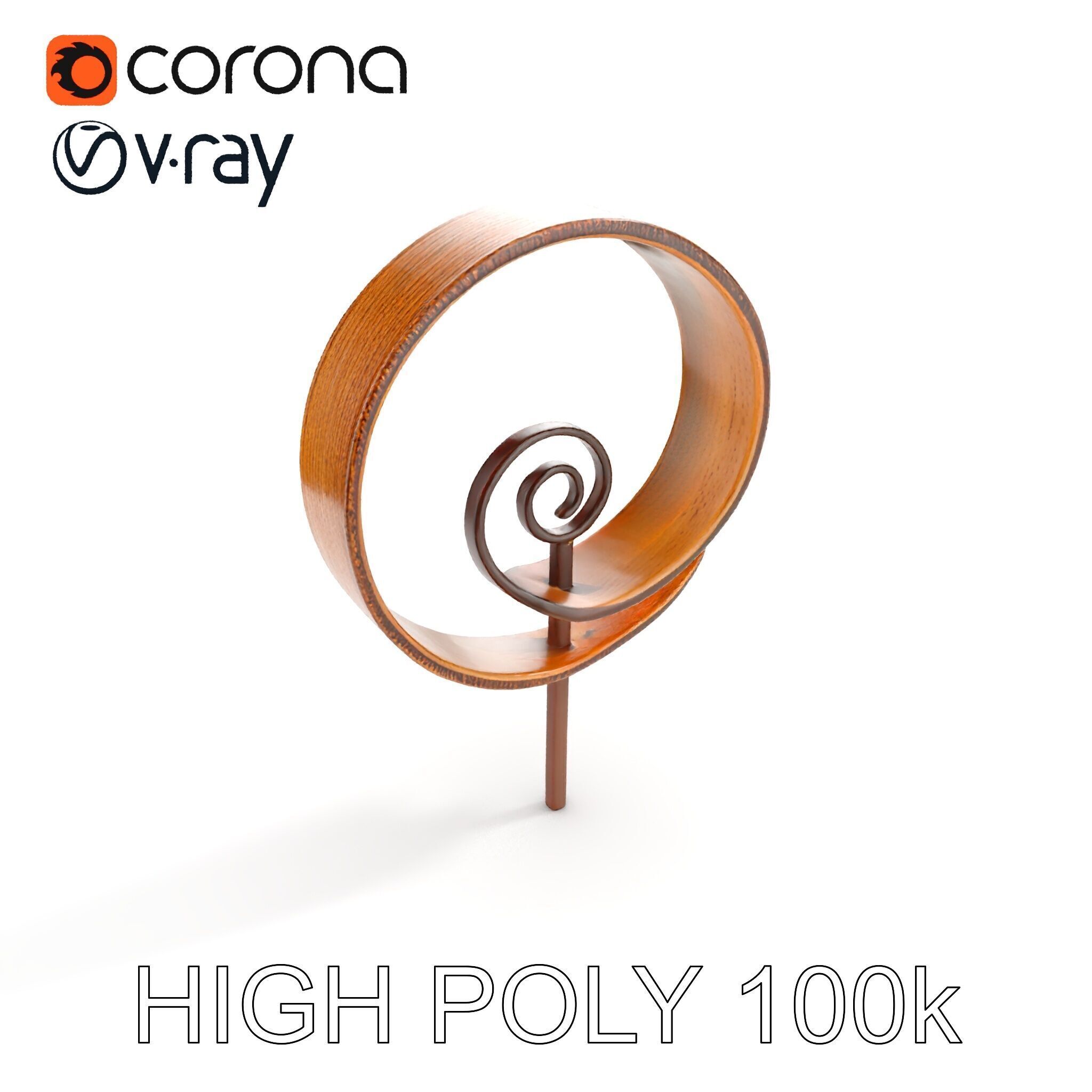 Spiral Sculpture Model Pack for Artistic Interiors Low-poly 3D model_11