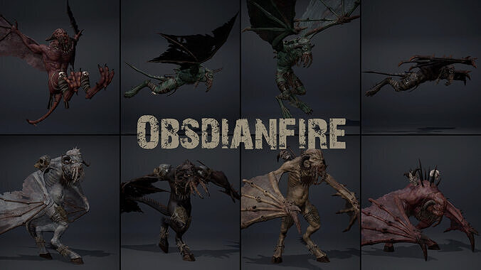 Obsidianfire Low-poly 3D model