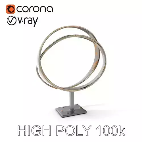 Rustic Metal Sculpture Model Pack