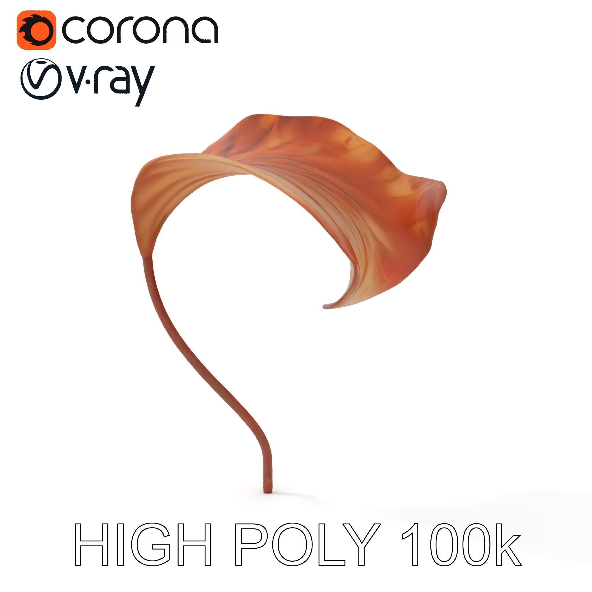 Elegant Dried Leaf Model Pack for Botanical Scenes Low-poly 3D model_27