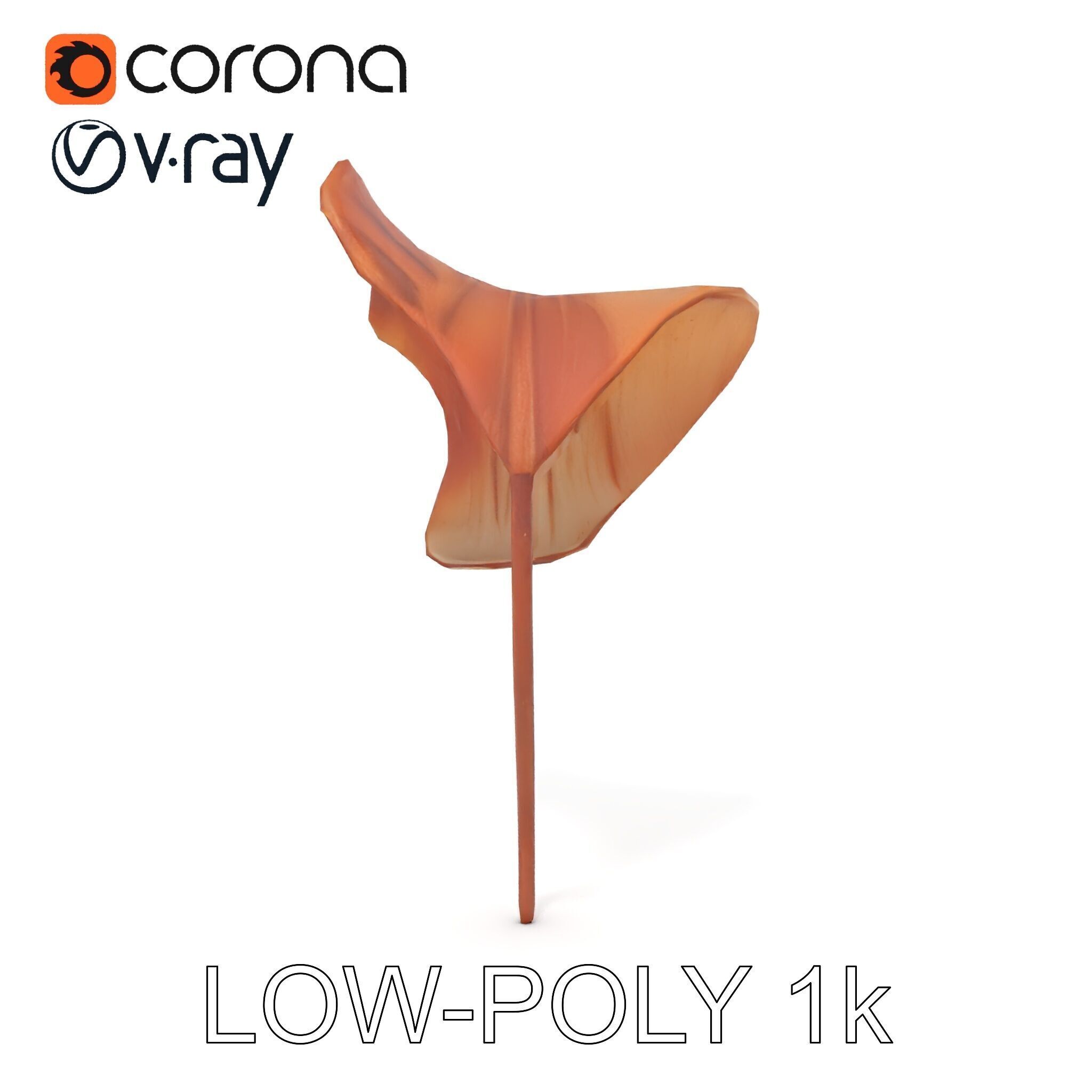 Elegant Dried Leaf Model Pack for Botanical Scenes Low-poly 3D model_24