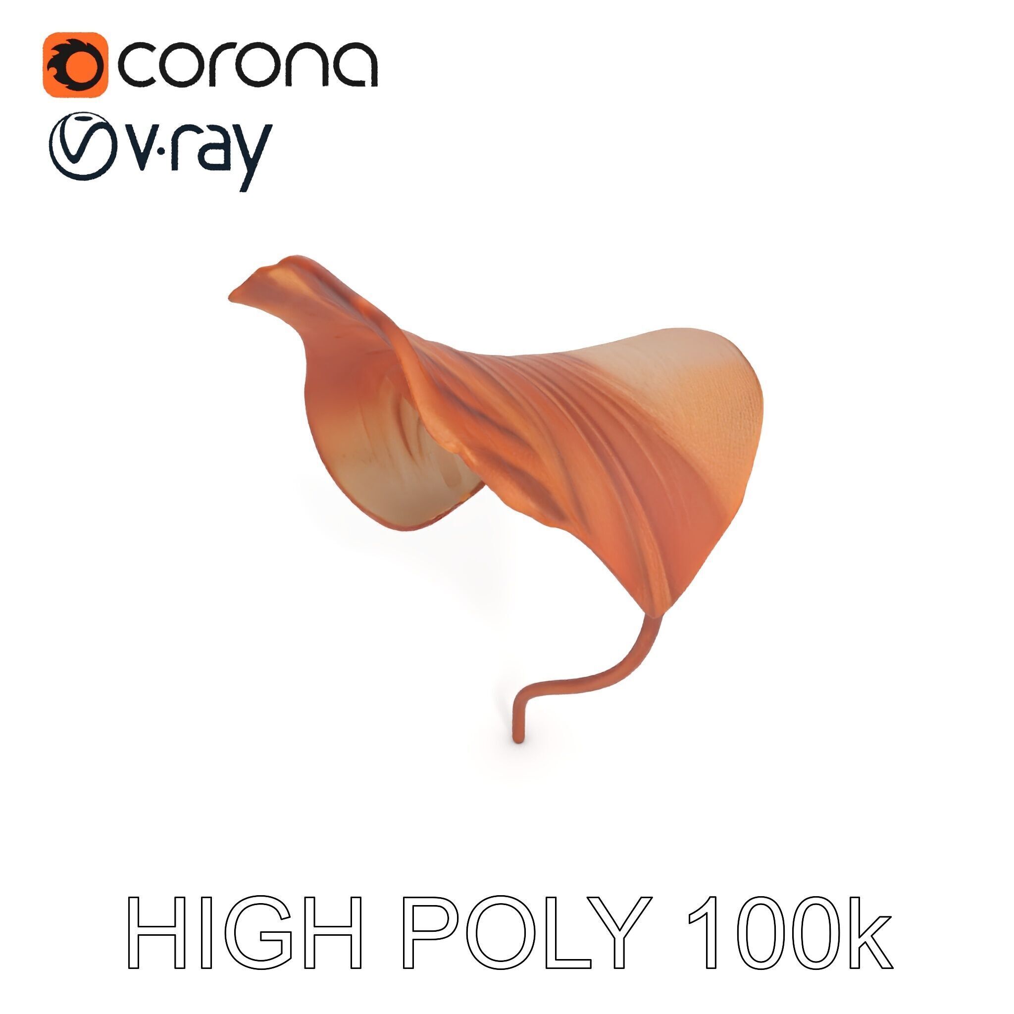 Elegant Dried Leaf Model Pack for Botanical Scenes Low-poly 3D model_16