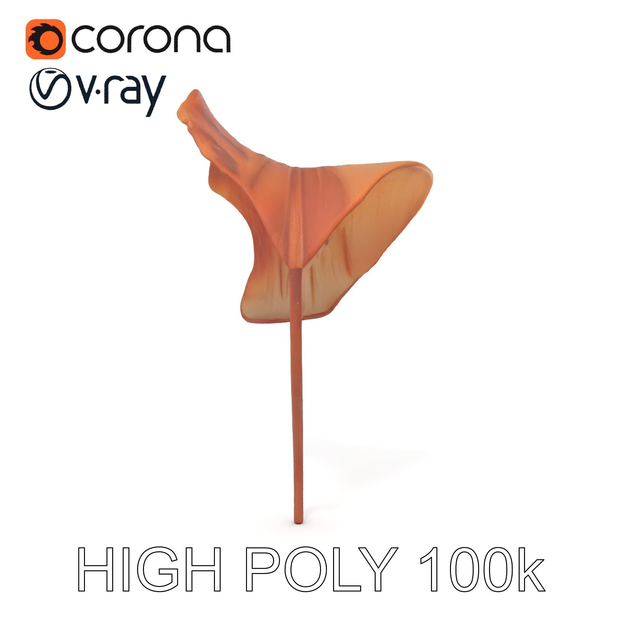 Elegant Dried Leaf Model Pack for Botanical Scenes Low-poly 3D model_22