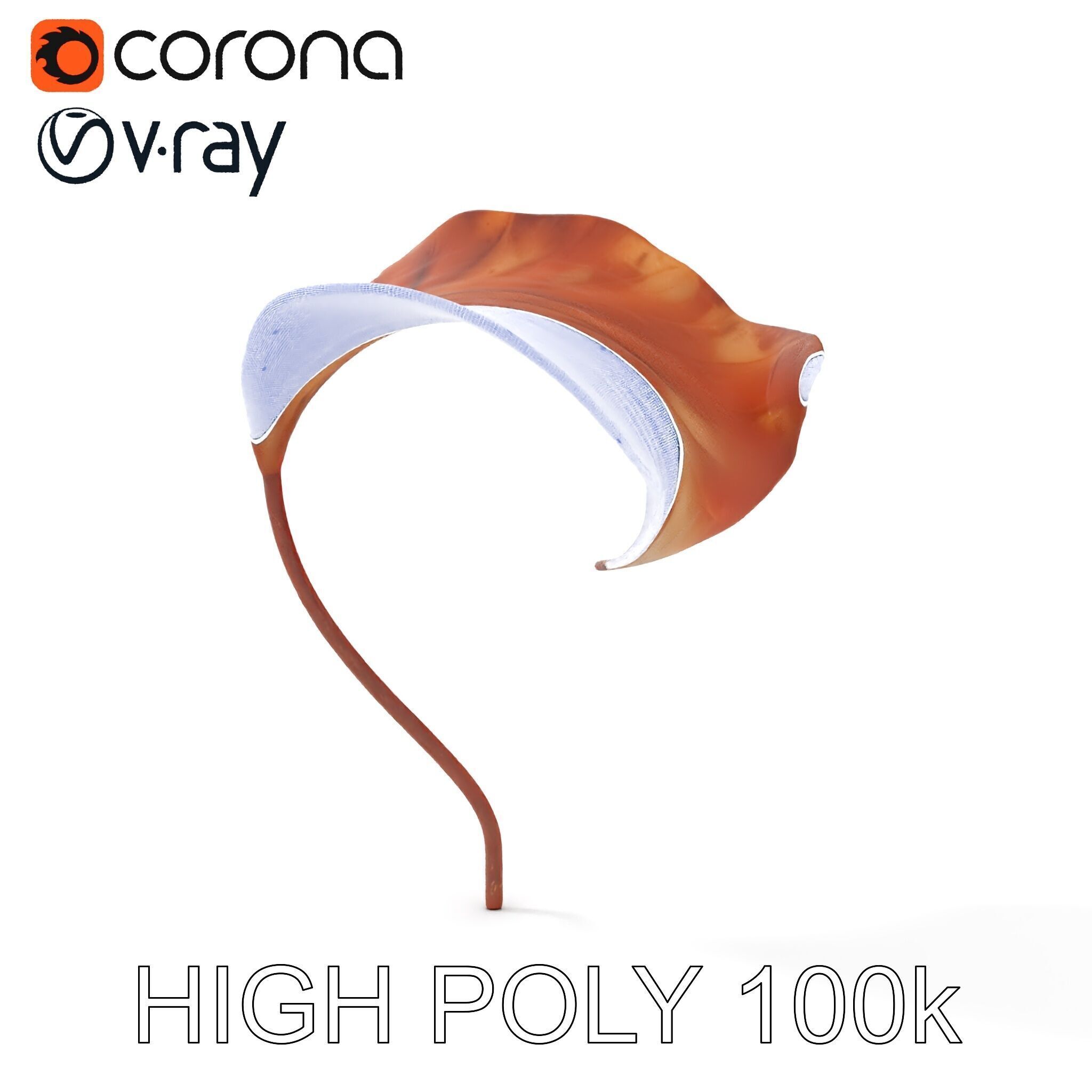 Elegant Dried Leaf Model Pack for Botanical Scenes Low-poly 3D model_19