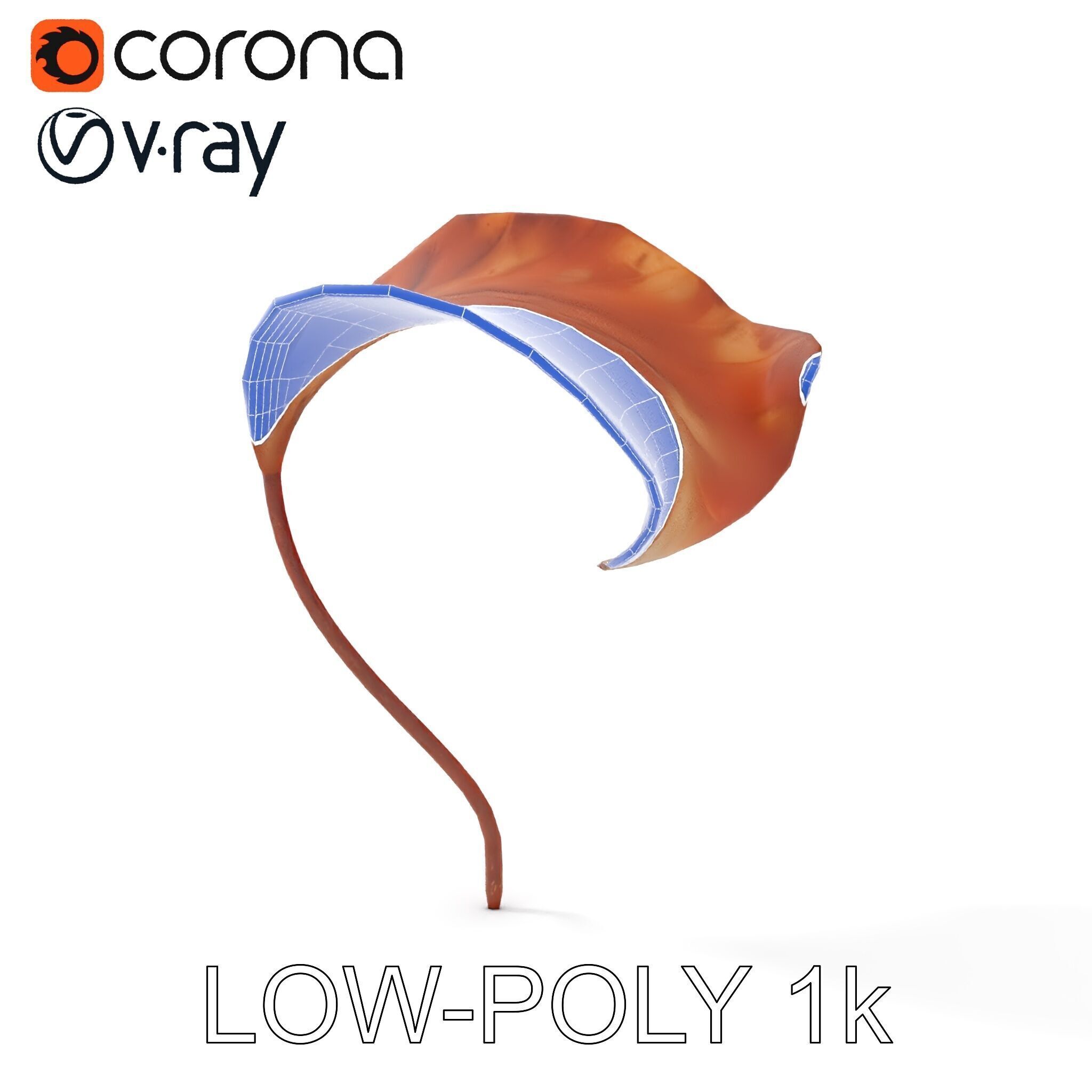 Elegant Dried Leaf Model Pack for Botanical Scenes Low-poly 3D model_29