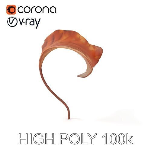 Elegant Dried Leaf Model Pack for Botanical Scenes Low-poly 3D model