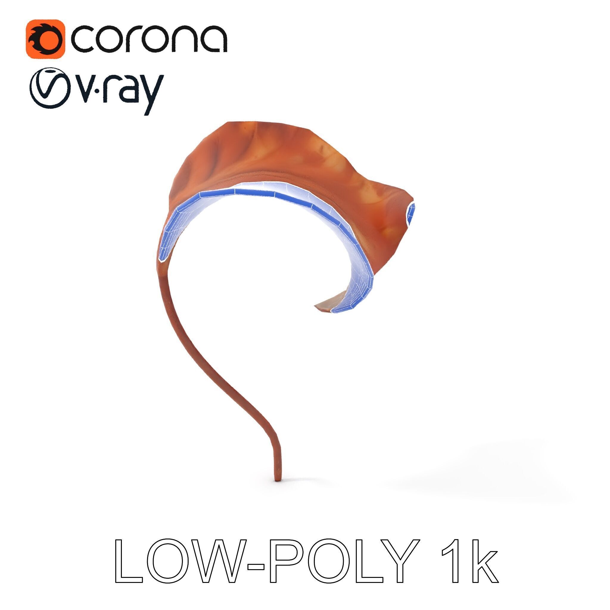 Elegant Dried Leaf Model Pack for Botanical Scenes Low-poly 3D model_32