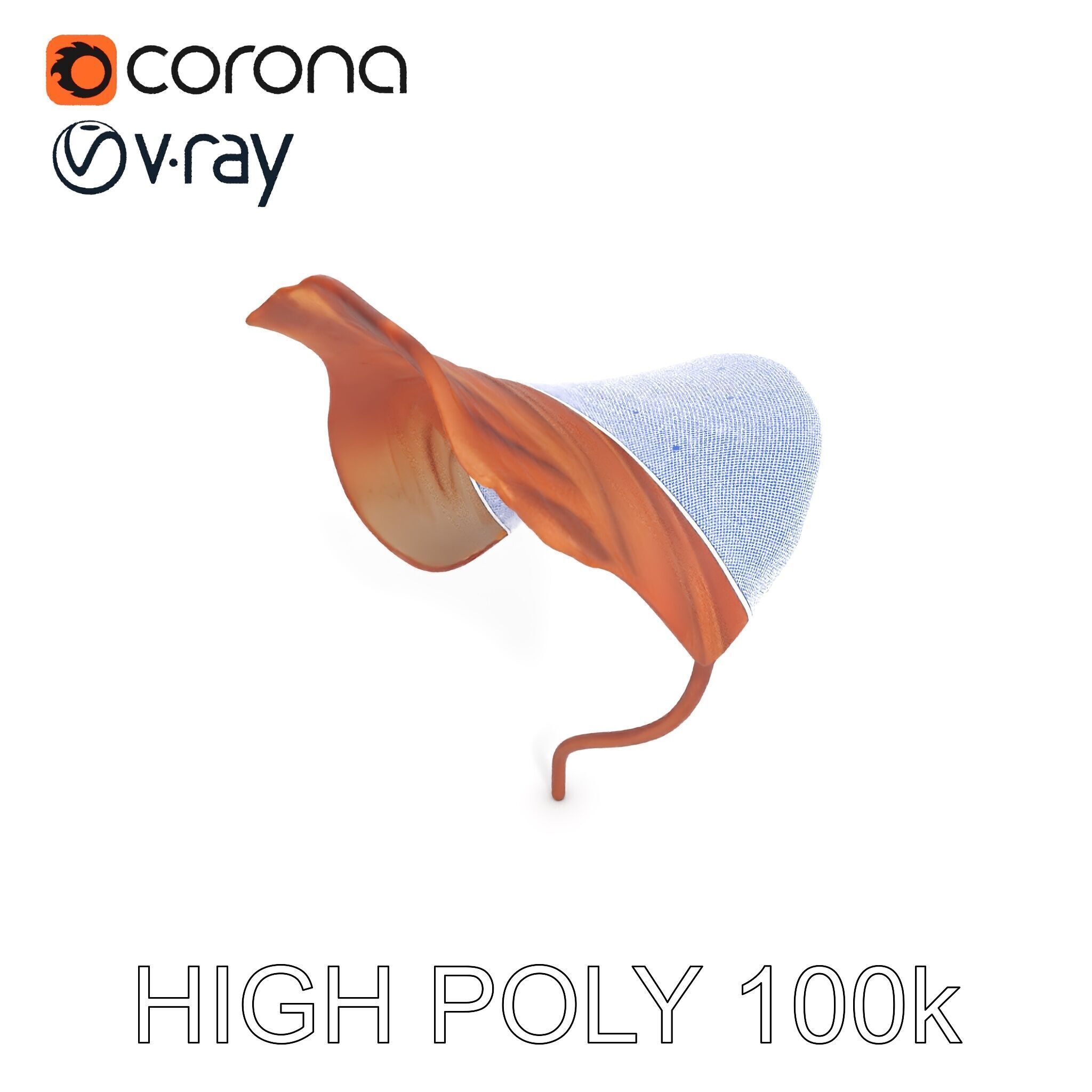 Elegant Dried Leaf Model Pack for Botanical Scenes Low-poly 3D model_33