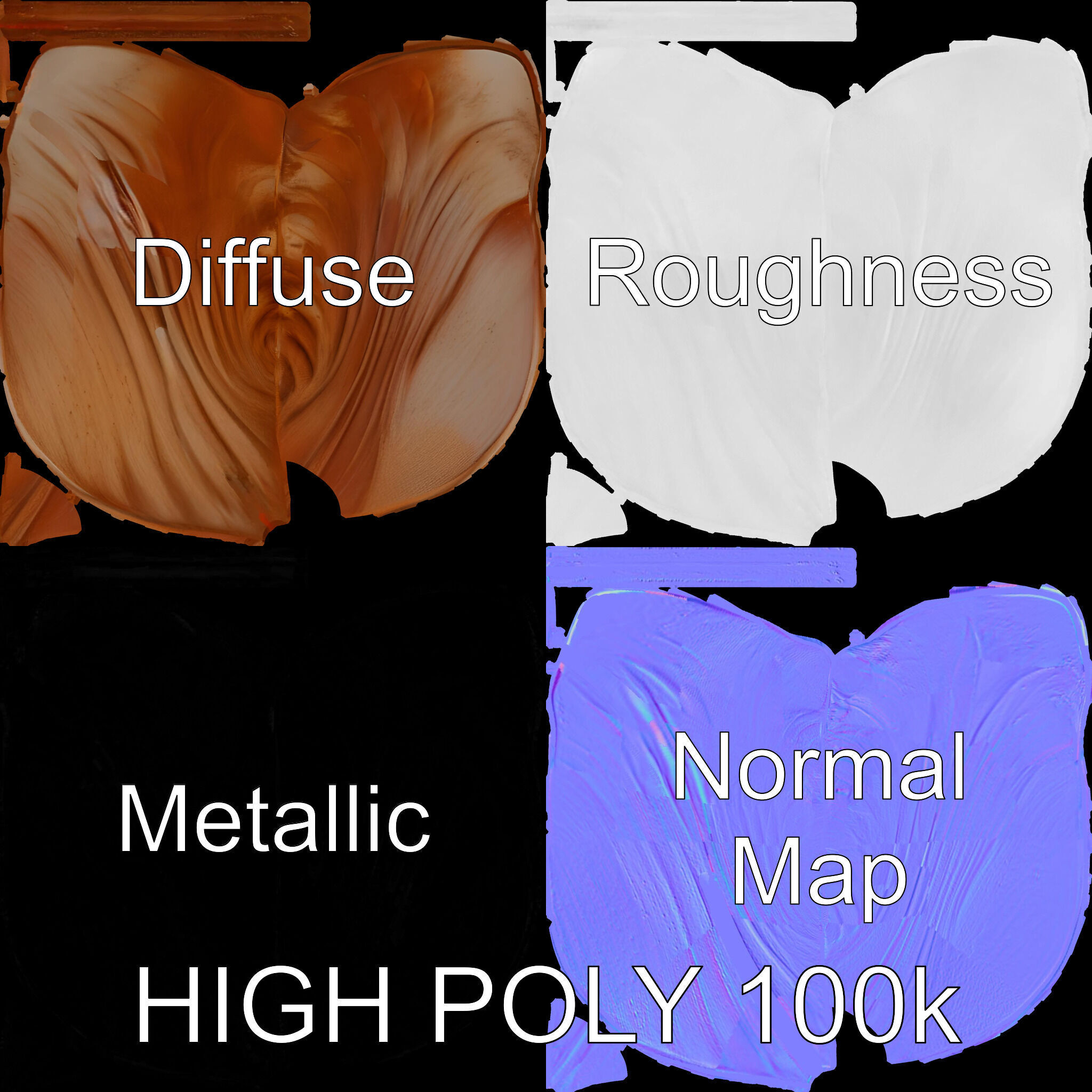 Elegant Dried Leaf Model Pack for Botanical Scenes Low-poly 3D model_4