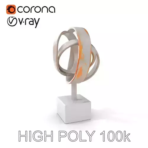 Modern Abstract Metal Sculpture Model Pack