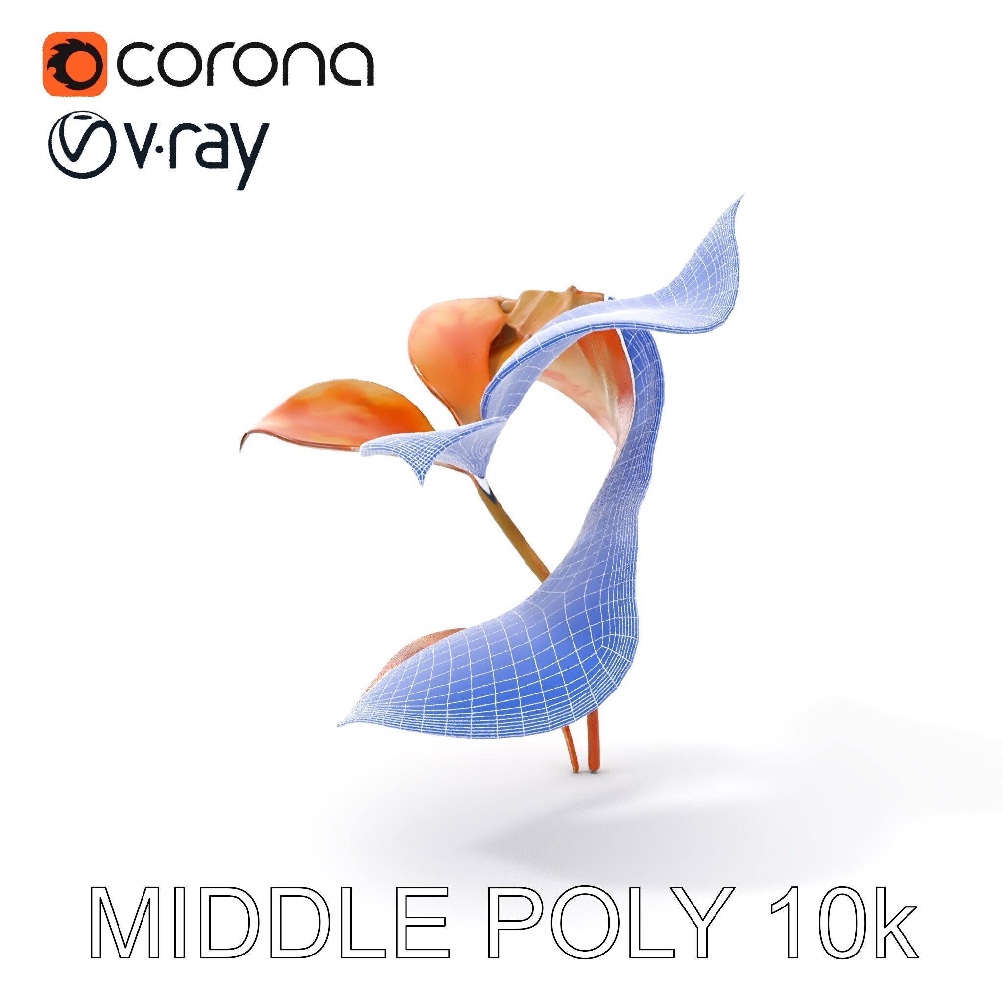 Rustic Floral Art Model Pack Low-poly 3D model_28