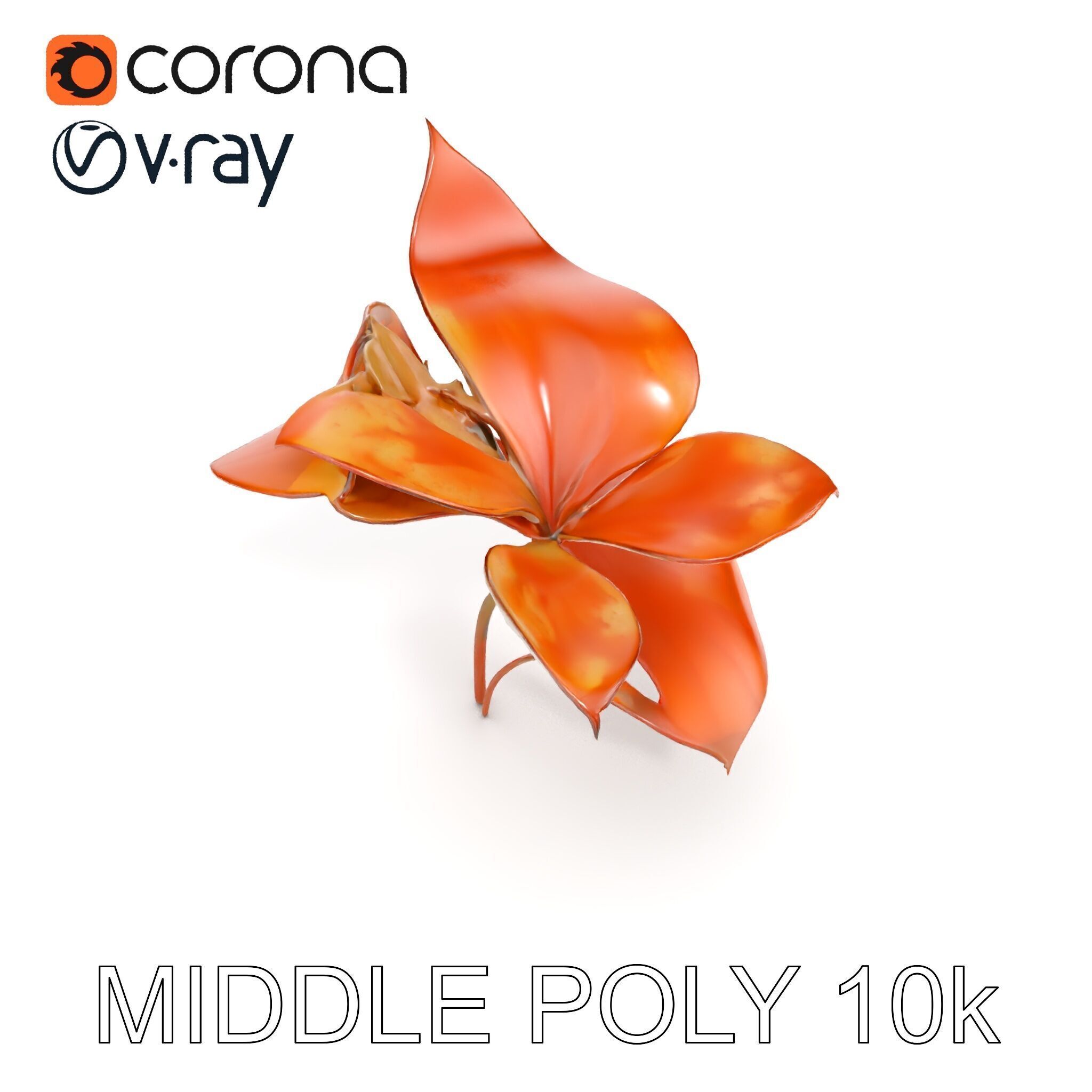 Rustic Floral Art Model Pack Low-poly 3D model_11