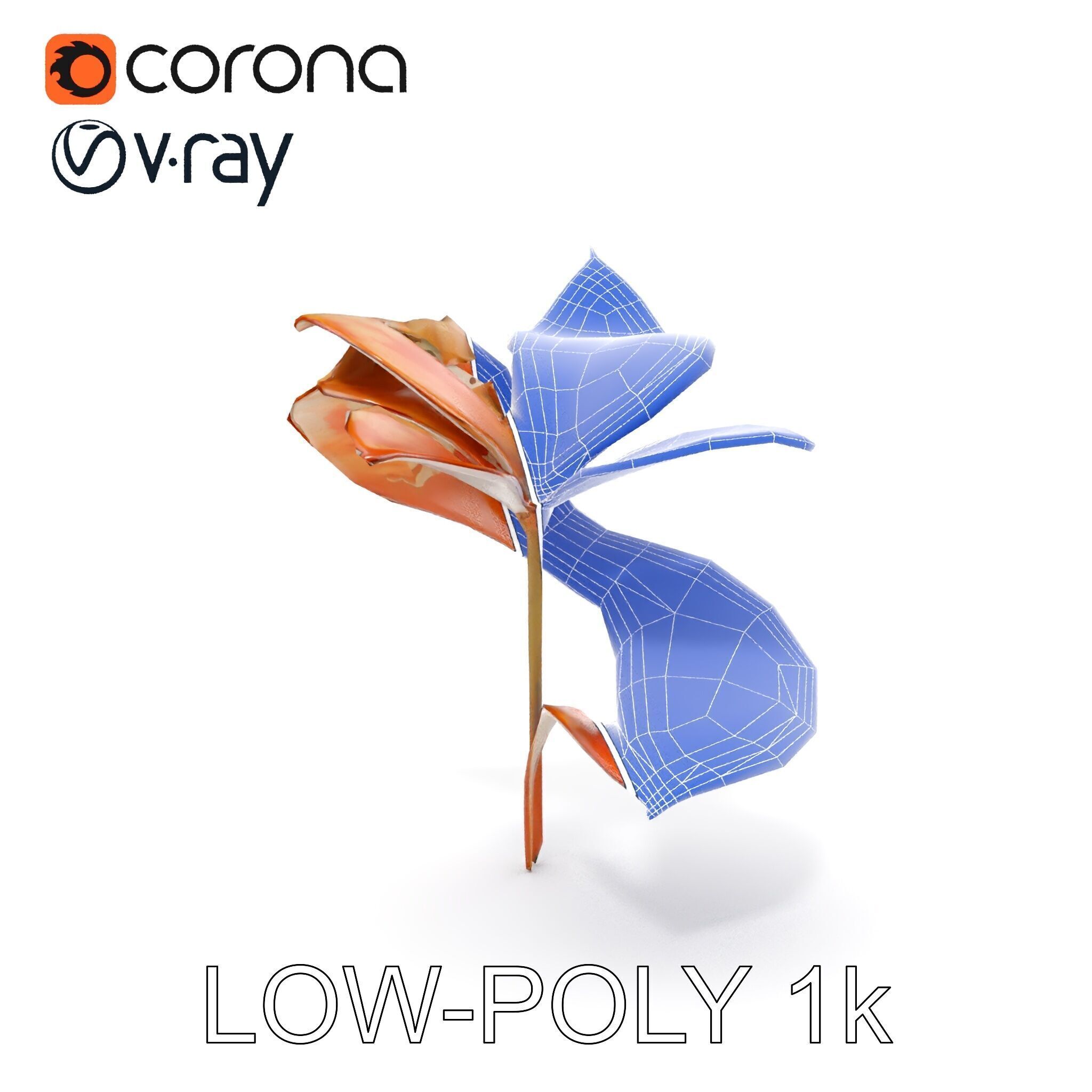 Rustic Floral Art Model Pack Low-poly 3D model_29