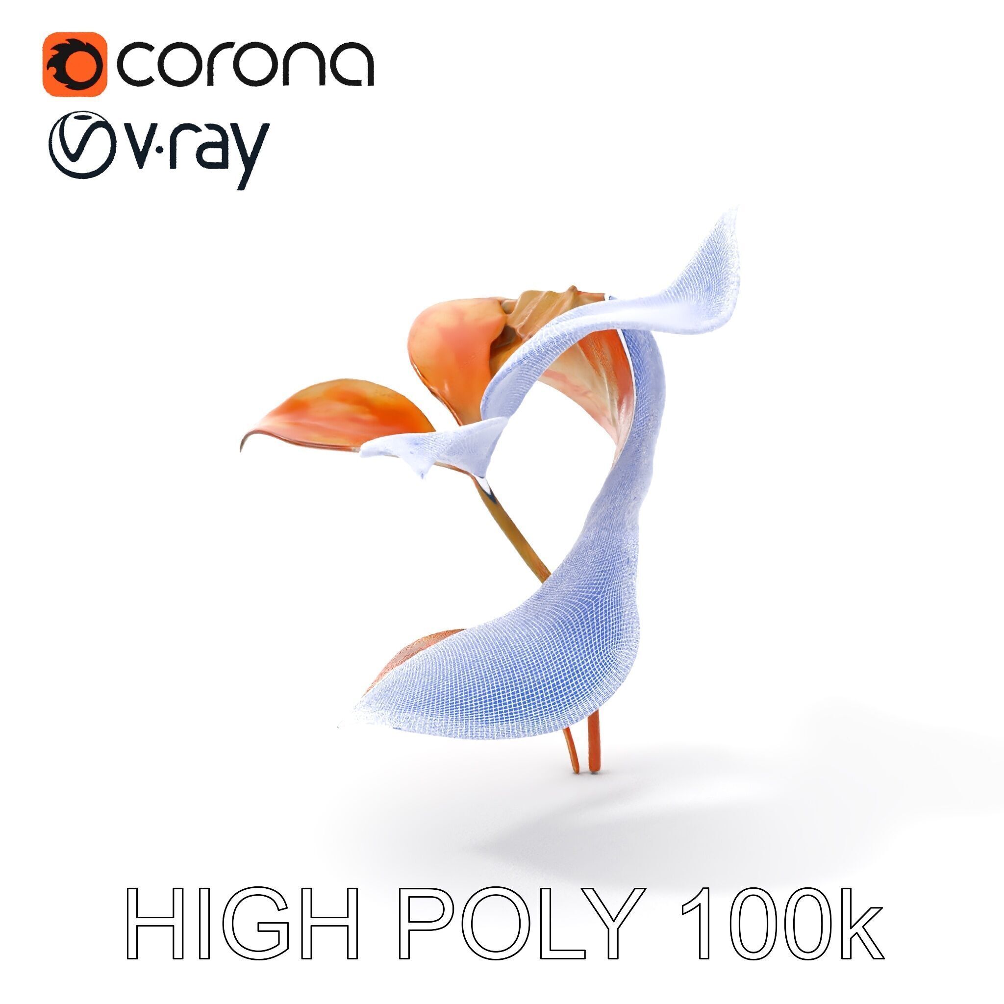 Rustic Floral Art Model Pack Low-poly 3D model_5