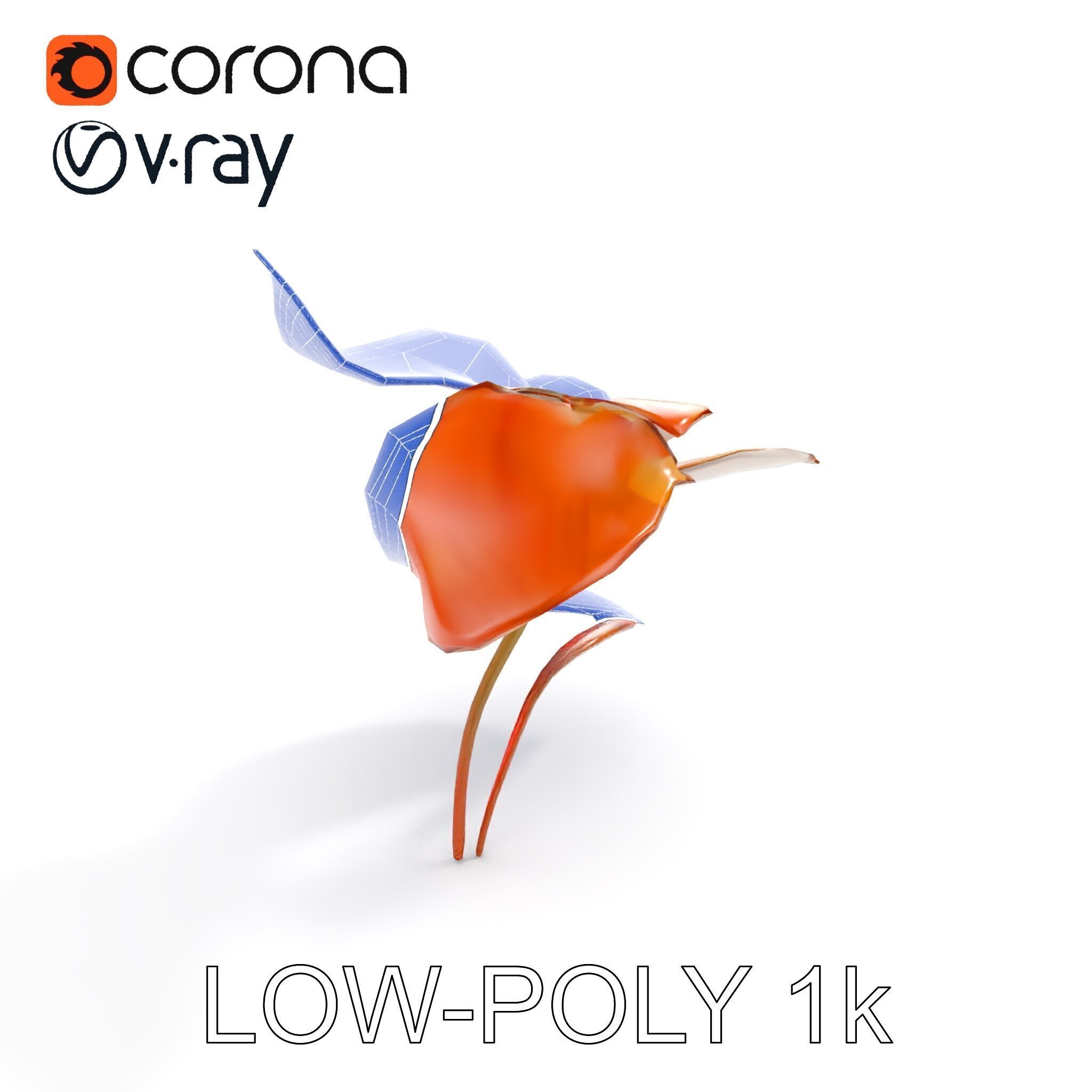 Rustic Floral Art Model Pack Low-poly 3D model_12