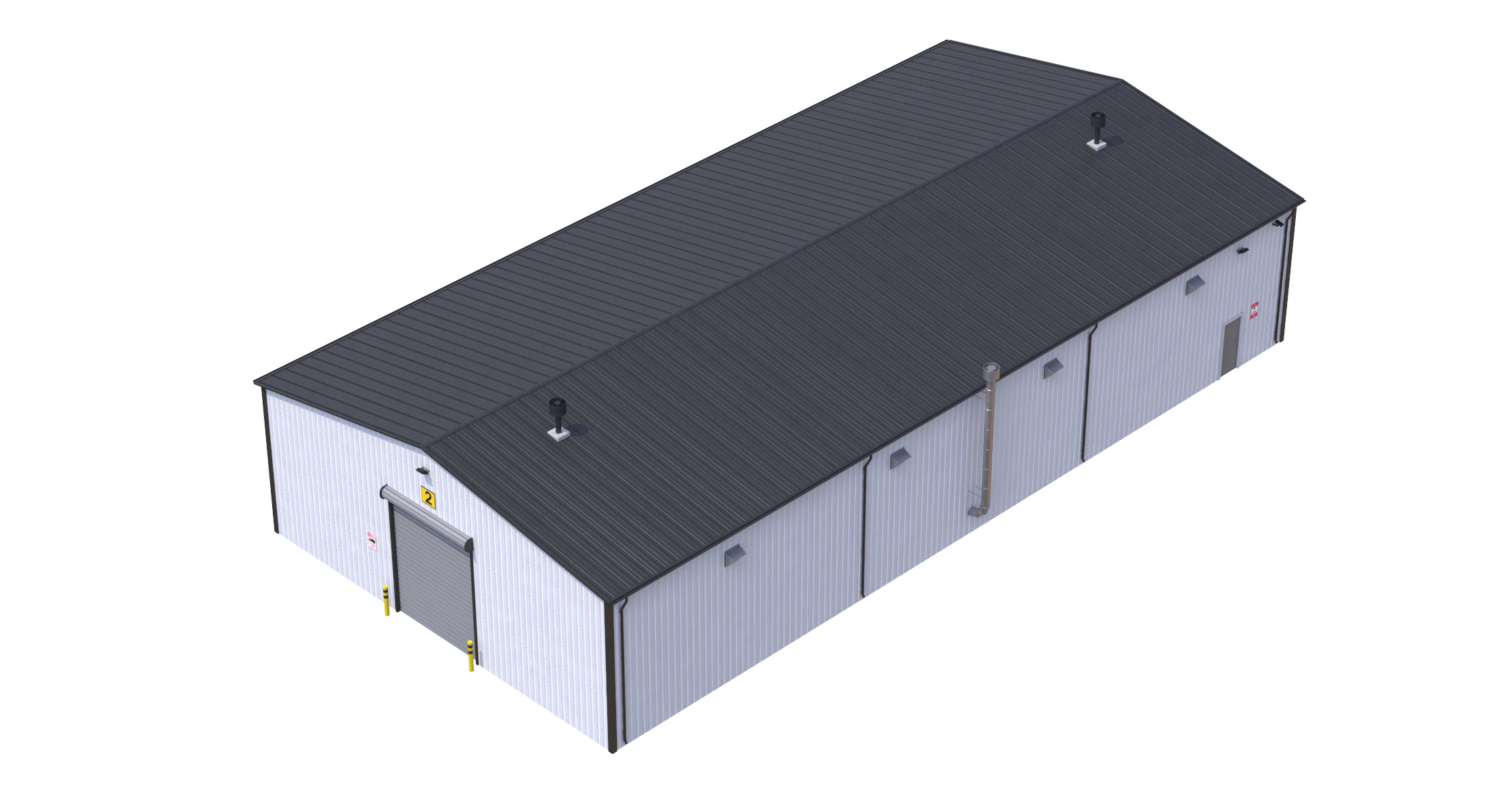 Industrial Building 7 Low-poly 3D model_7