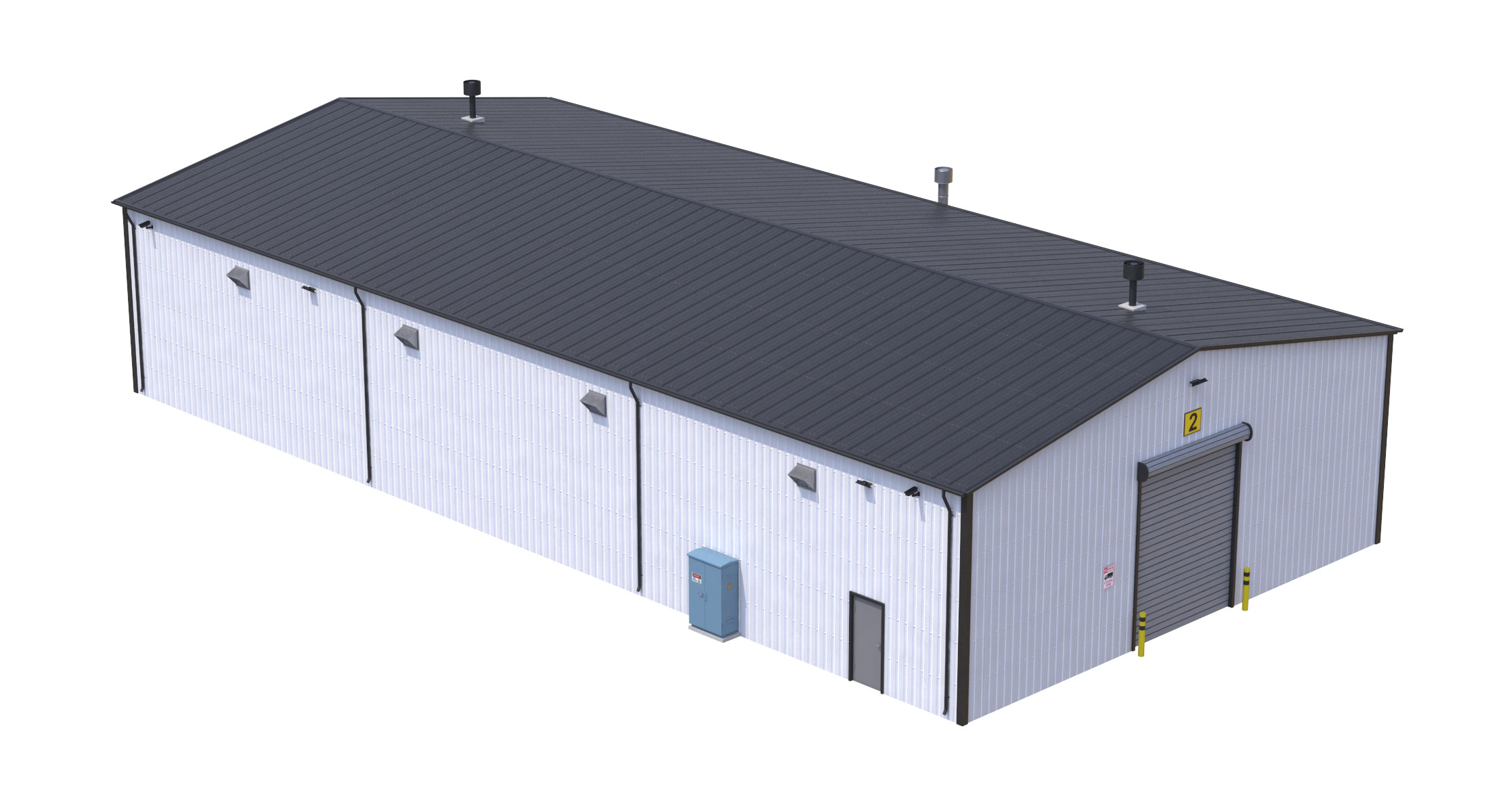 Industrial Building 7 Low-poly 3D model_1