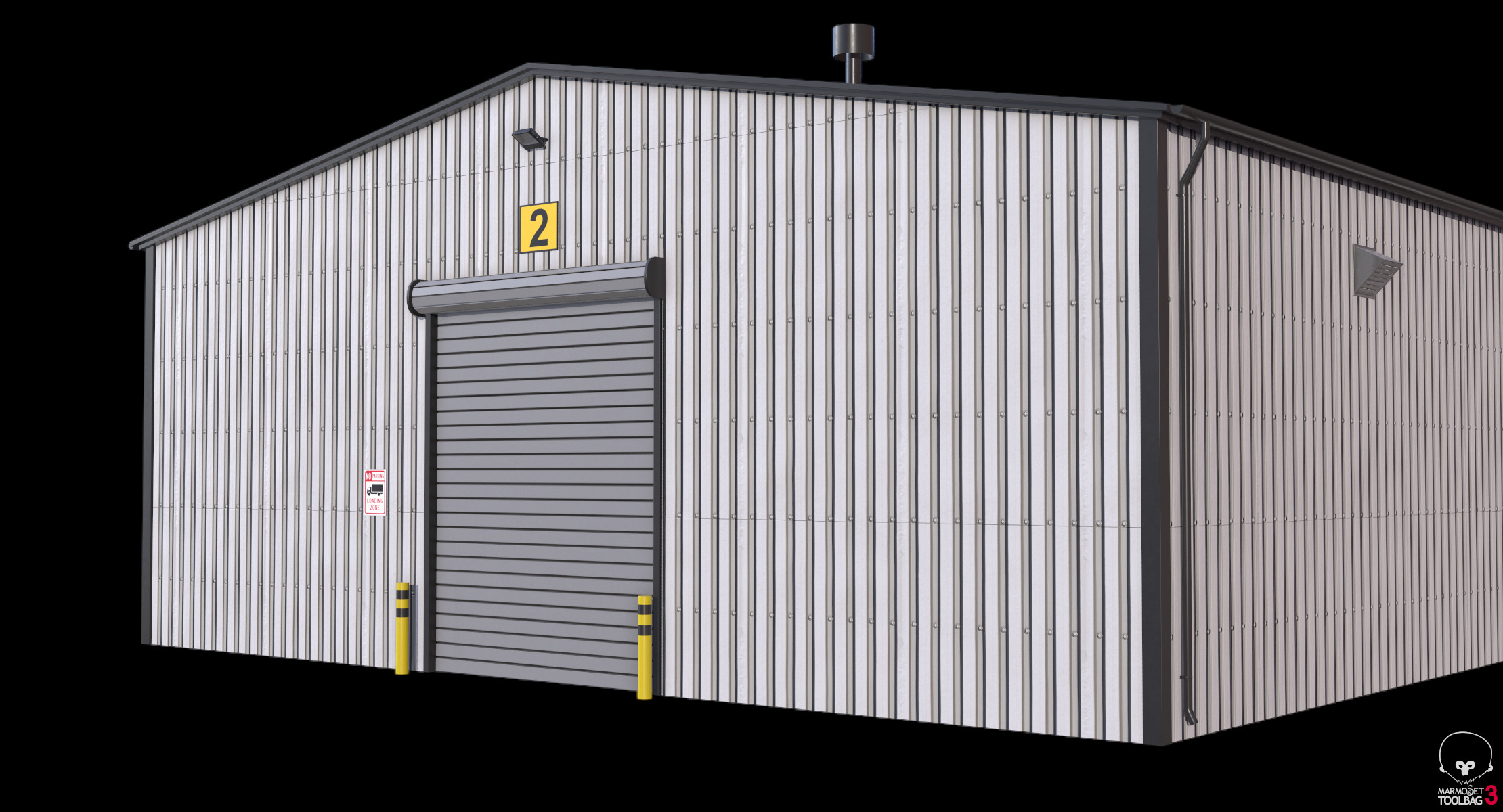 Industrial Building 7 Low-poly 3D model_14