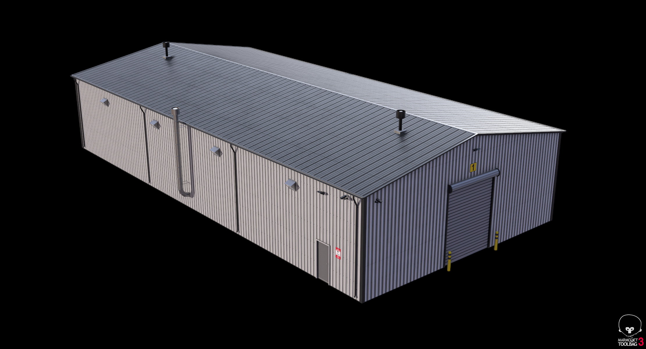 Industrial Building 7 Low-poly 3D model_15
