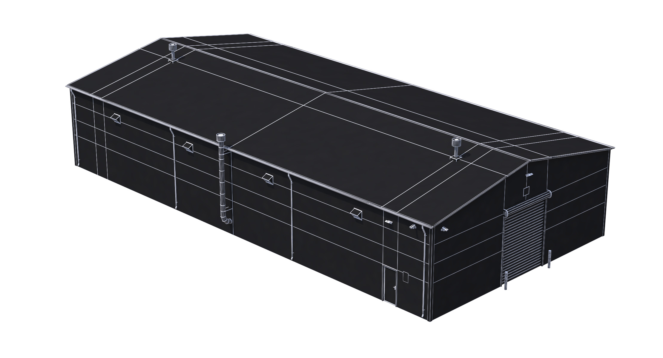 Industrial Building 7 Low-poly 3D model_8