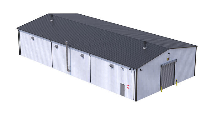 Industrial Building 7 Low-poly 3D model