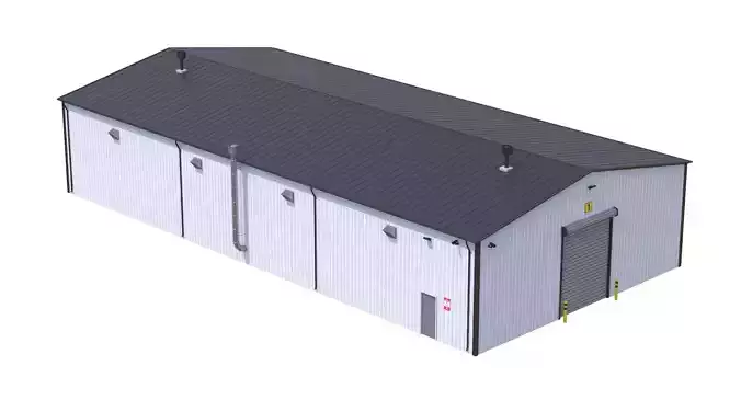 Industrial Building 7 Low-poly 3D model