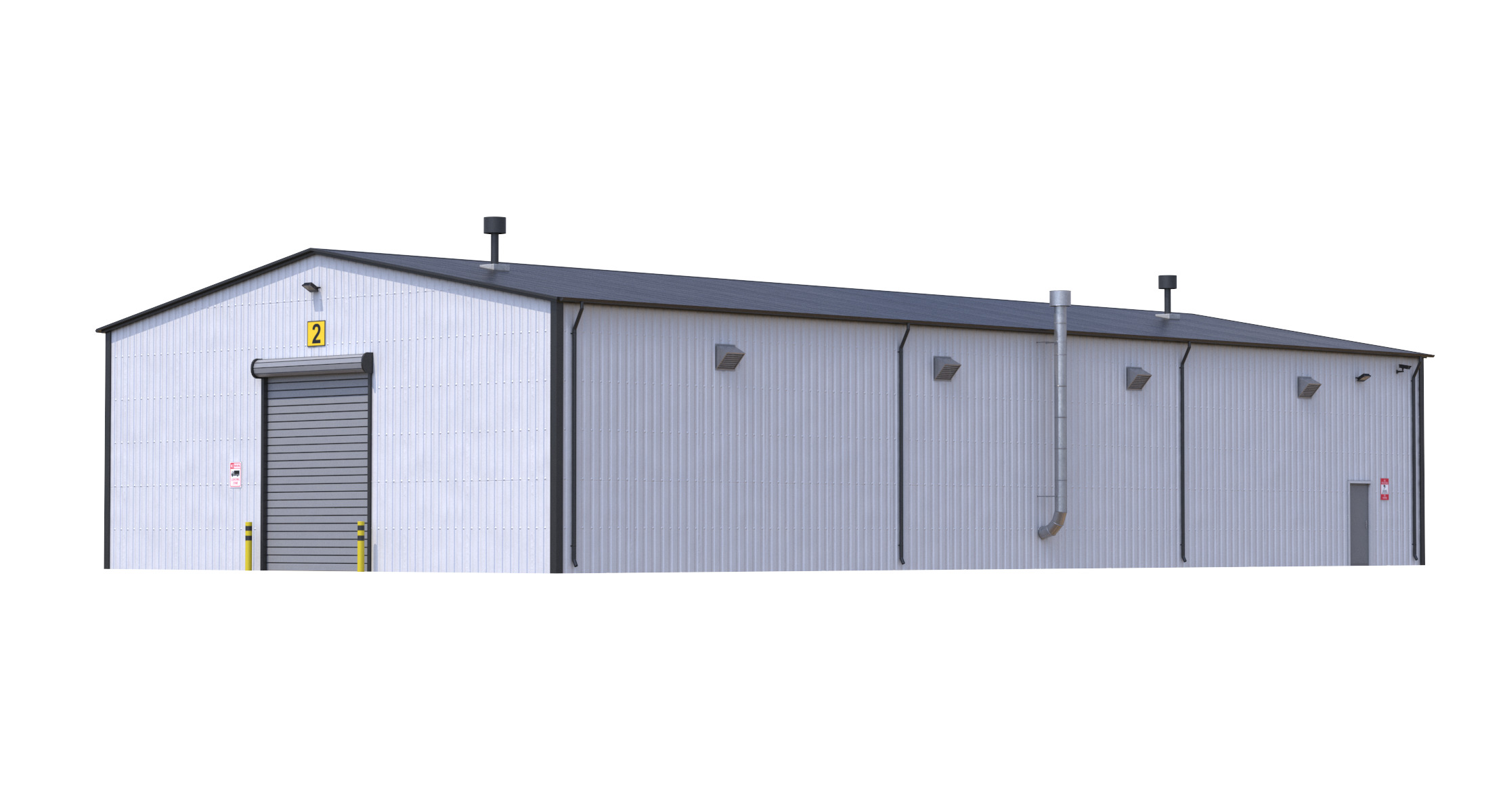 Industrial Building 7 Low-poly 3D model_5