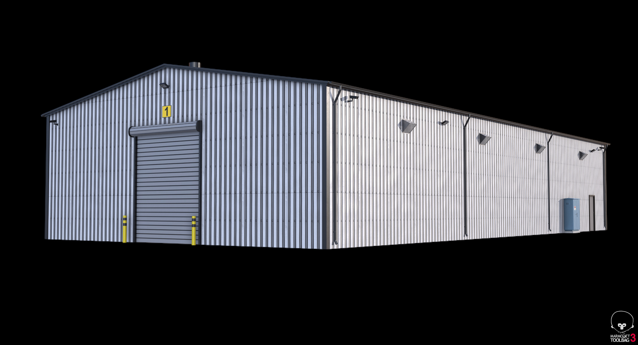 Industrial Building 7 Low-poly 3D model_11