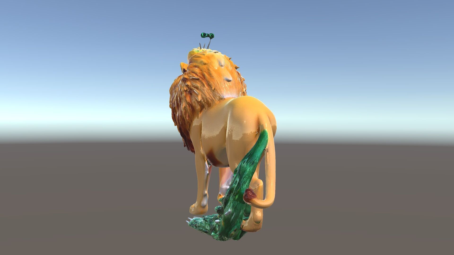 Majestic LionPeacock Hybrid Model Pack Low-poly 3D model_6