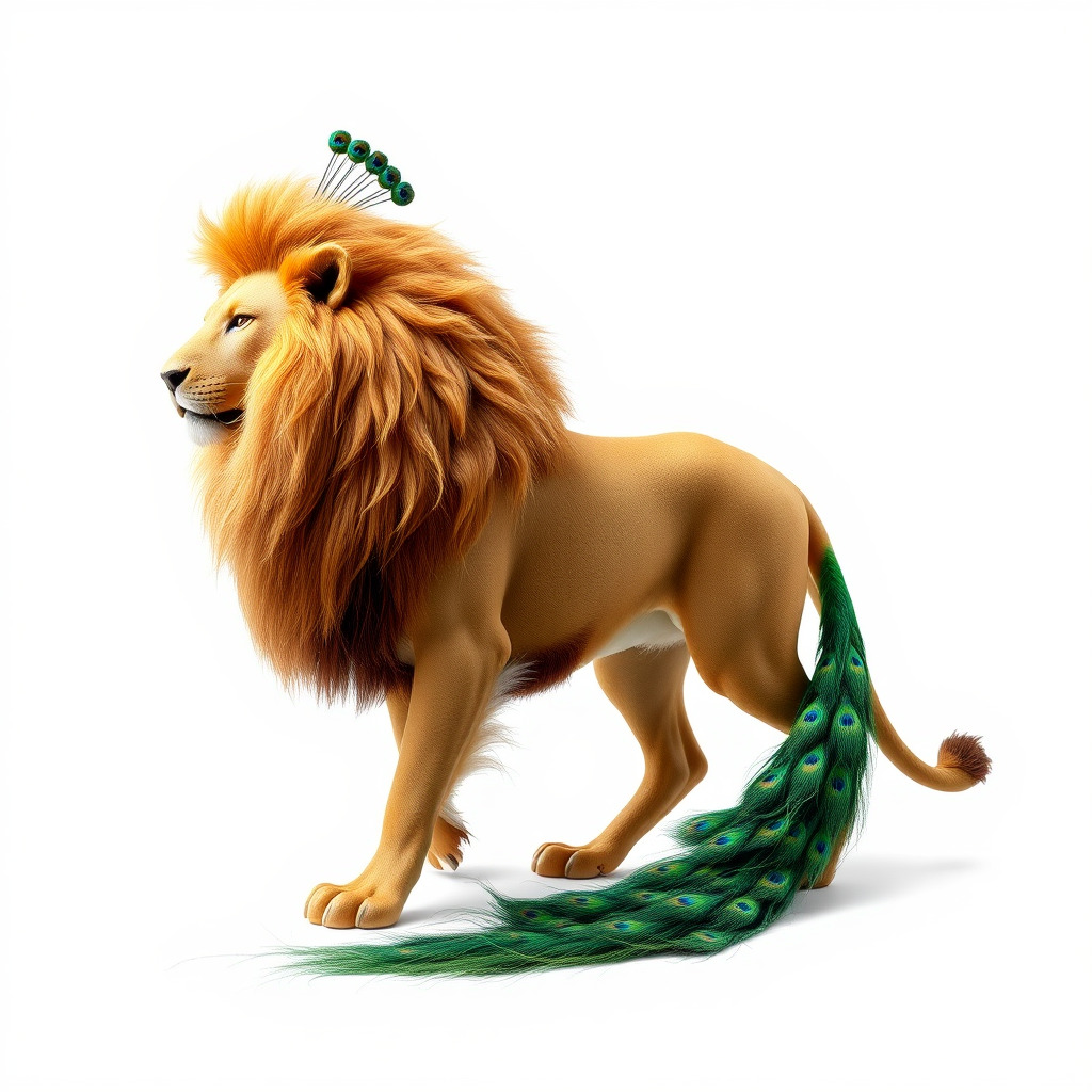 Majestic LionPeacock Hybrid Model Pack Low-poly 3D model_3