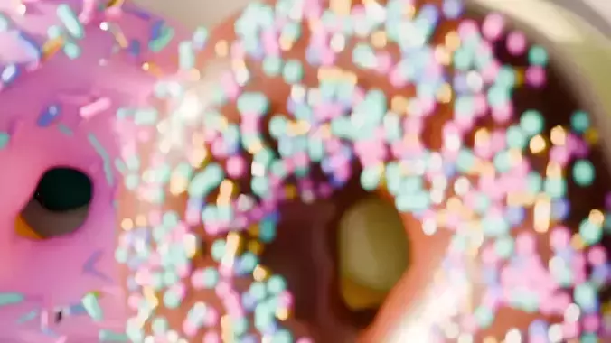 Realistic Donuts Model  High Quality Baked Goods Asset