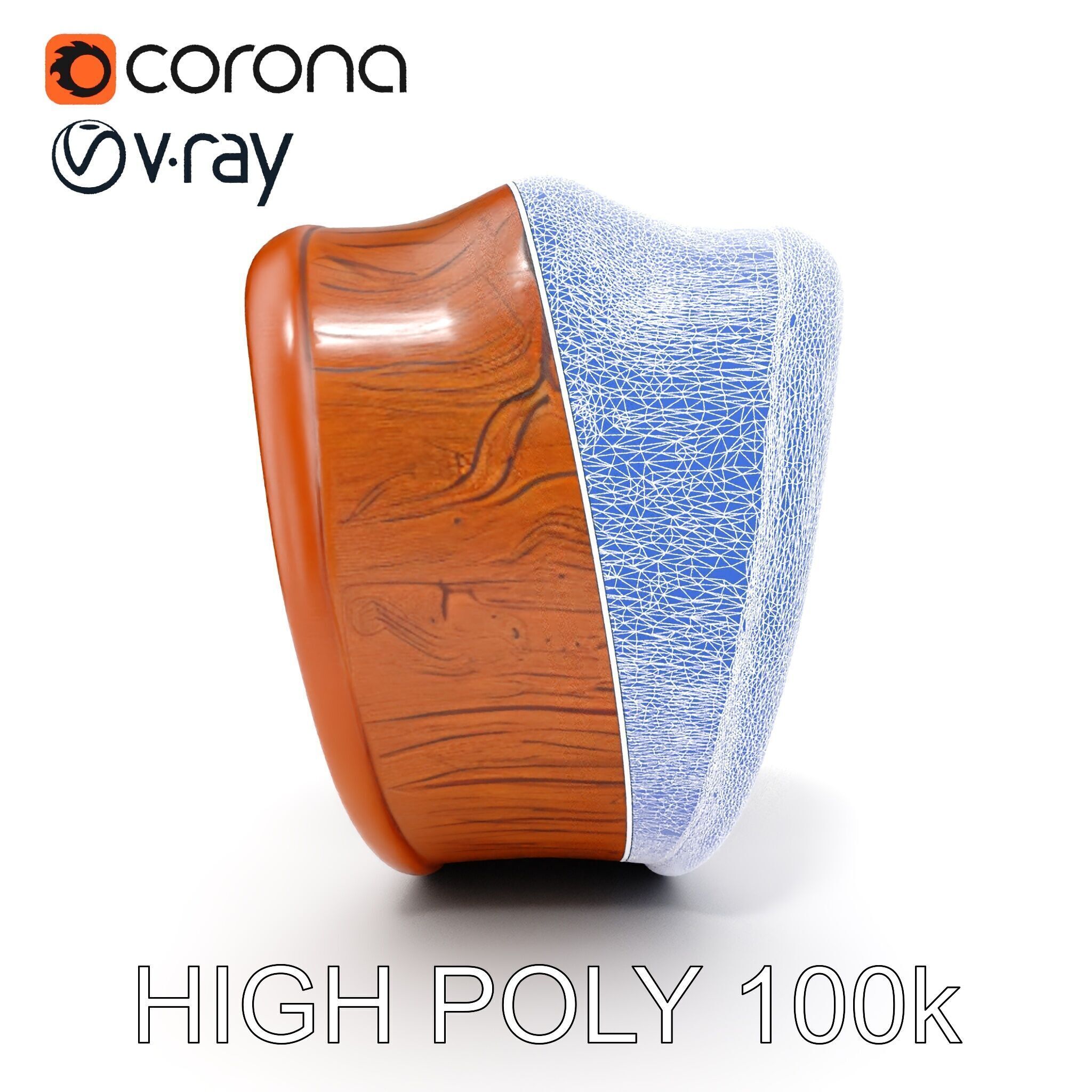 Organic Wooden Sculpture Model Pack Low-poly 3D model_19