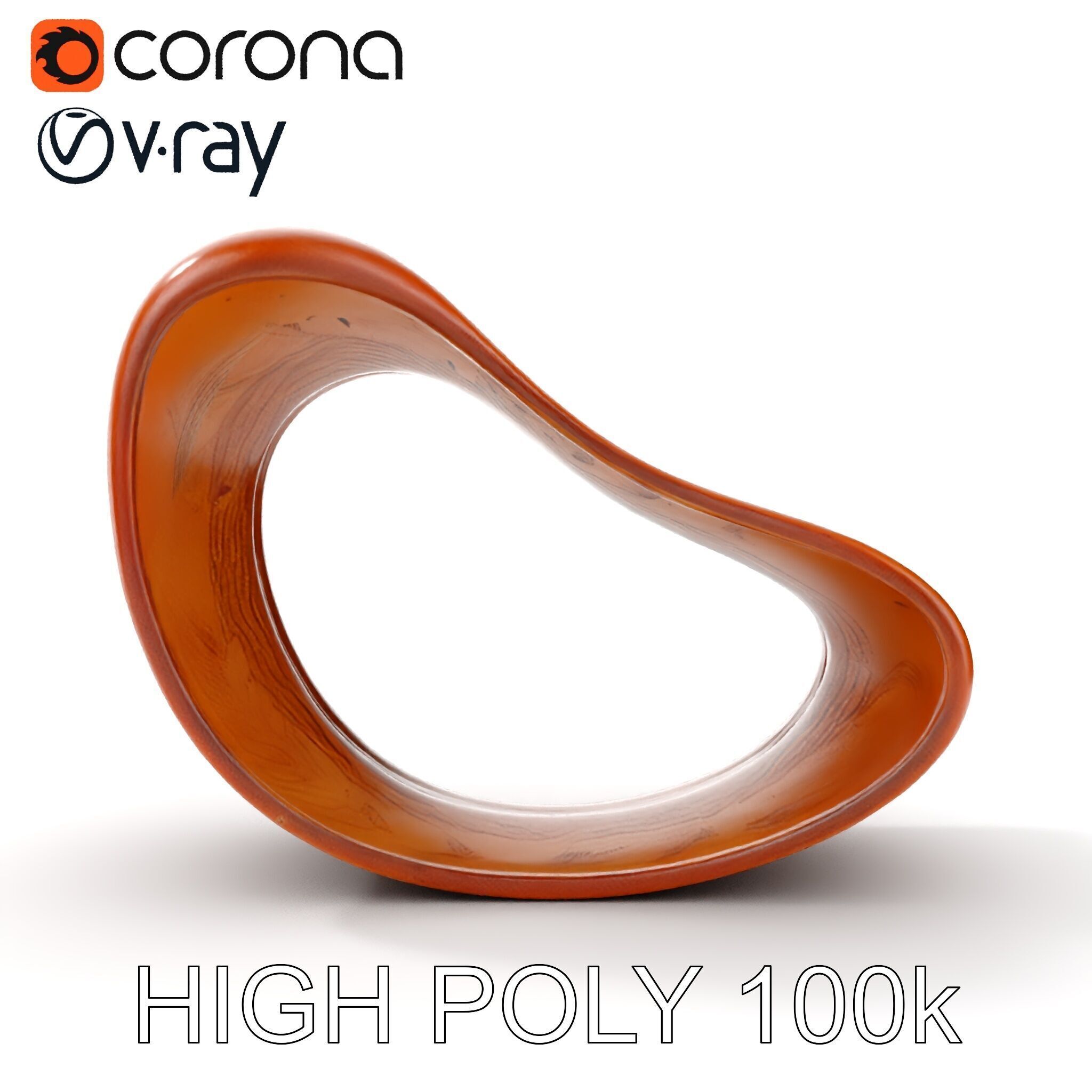 Organic Wooden Sculpture Model Pack Low-poly 3D model_22